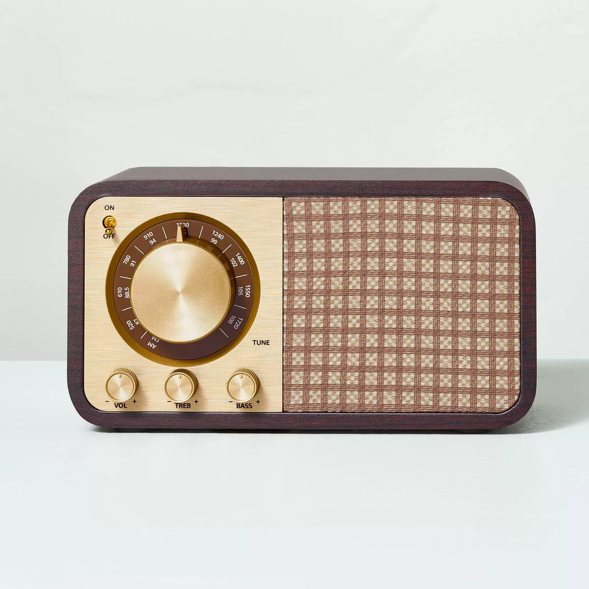 Small Wood Finish with Brass Retro Radio - Hearth & Hand™ with Magnolia | Target