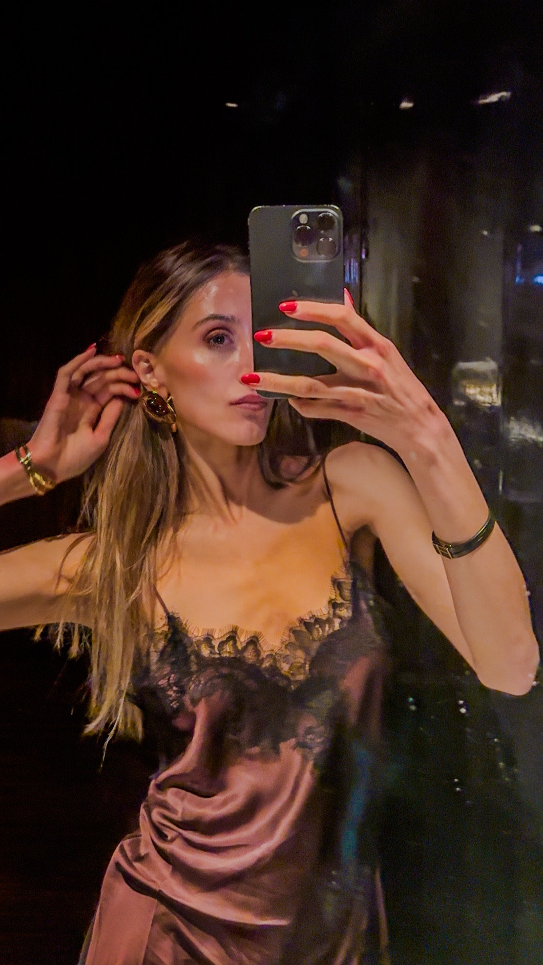 YSL-inspired night look on Avenue Montaigne under the Christmas lights: black lace slip dress, structured black blazer, sheer tights and classic pointed pumps. This outfit is perfect for a Paris date night, holiday parties, chic dinners or any night you want that runway street style feeling in real life. I kept the styling minimal so the dress and legs stay the focus – add a mini shoulder bag and a red lip to finish the look.

Tap to shop each piece and recreate this Parisian night-out outfit: slip dress, blazer, sheer tights, stilettos and accessories all linked here.

#LTKfestive #LTKshoes #LTKpartywear