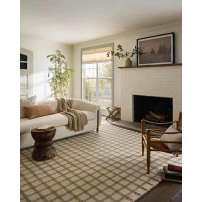 Magnolia Home by Joanna Gaines x Loloi Waylon Natural / Rust Area Rug | Wayfair North America