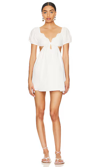 Jara Mini Dress in Ivory | Revolve Clothing (Global)
