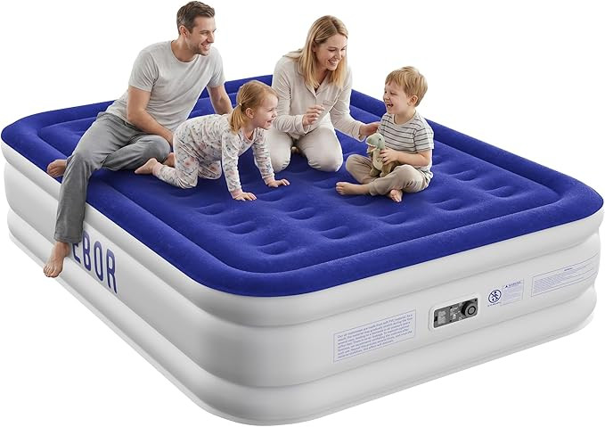 Sebor Air Mattress Queen with Built-in Pump 18", Comfortable Self-Inflating Air Mattress with Hig... | Amazon (US)