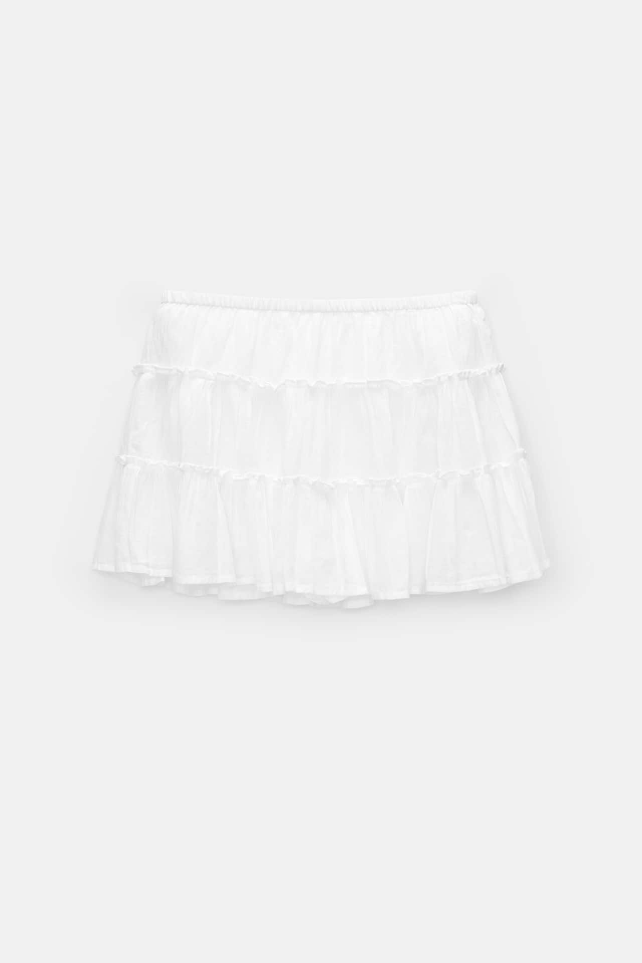 Rustic mini skirt with ruffles | PULL and BEAR UK