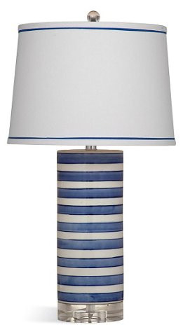 Regatta Stripe Table Lamp, Blue/White | One Kings Lane