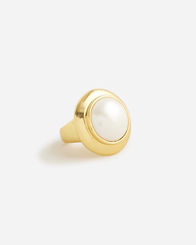 Domed pearl cocktail ring | J. Crew US