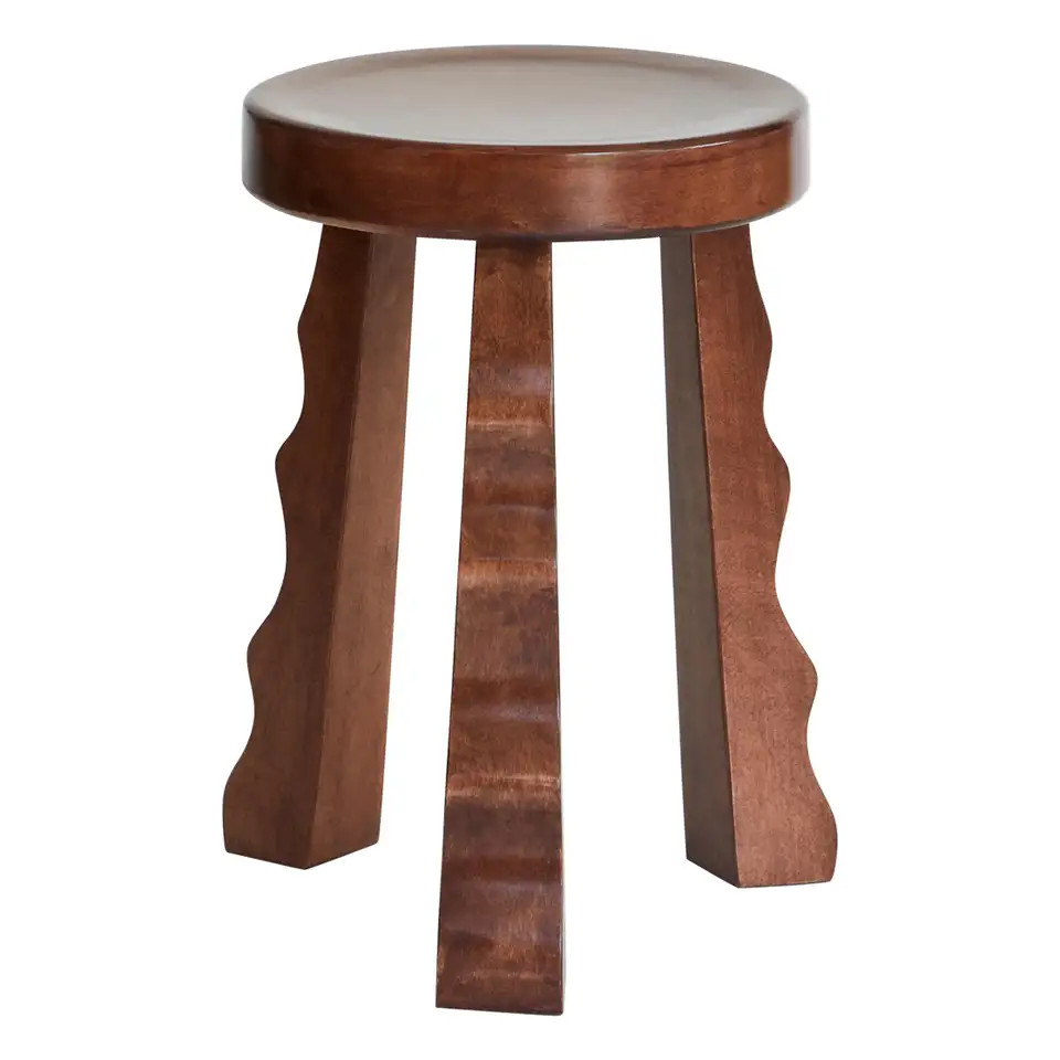 Lennox Stool, Small Wood Stool by Christian Siriano | 1stDibs