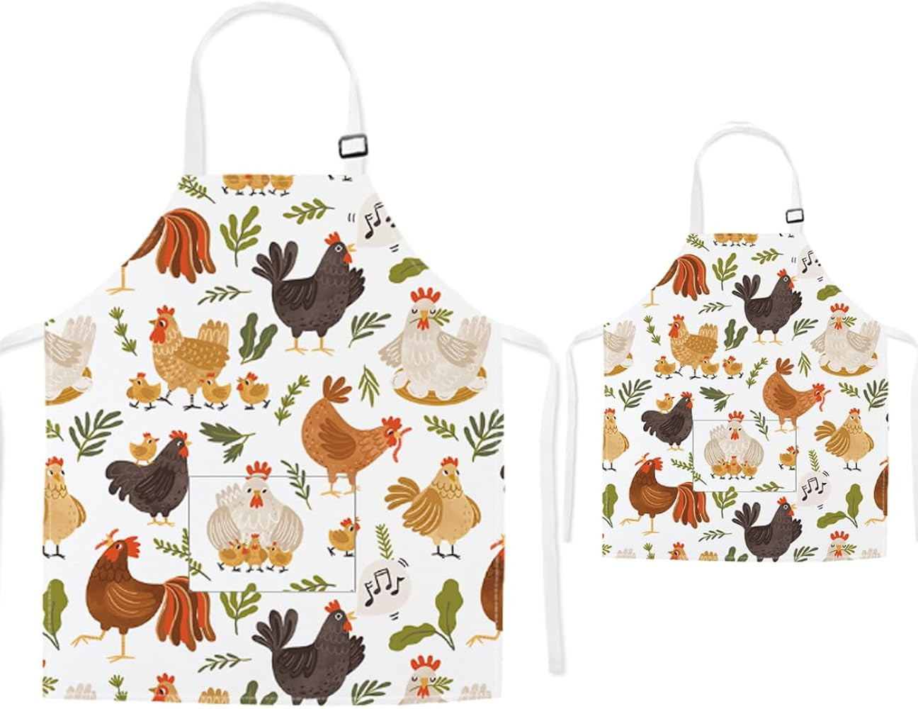 Parent Child Aprons with Pocket - Cute Dinosaur Matching Aprons for Kids and Adults | Amazon (US)