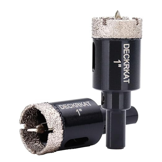 1 Inch Diamond Hole-Saw Bits with Pilot Drill Bit - 2pc 1" Diamond Tipped Tile Hole Saws with Gui... | Amazon (US)