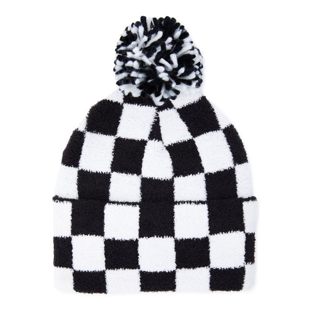 No Boundaries Juniors Checked Beanie | Walmart (US)