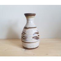 stoneware Ceramic Vase, Vintage Ceramic Vase, Signed Pottery, Minimalist Design, Blue & Brown | Etsy (US)