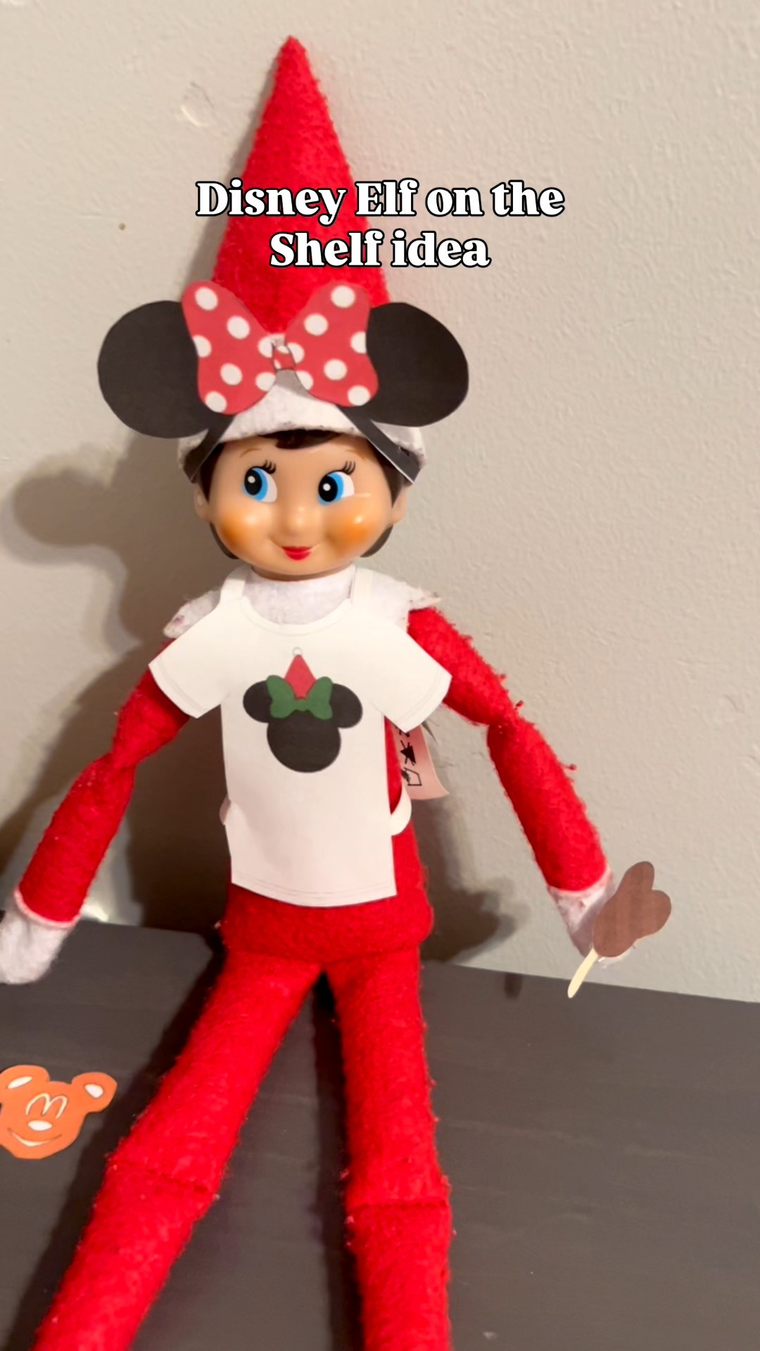 Disney elf on the shelf idea with our elf pets reindeer. They have Minnie ears on and Disney snacks like Mickey Ice cream bars, Mickey pretzels, and a churro  

#LTKmomlife #LTKSeasonal #LTKHoliday