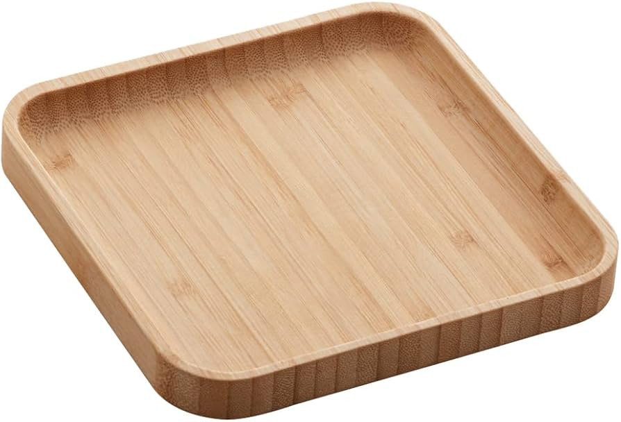 Bandeja de Bambu Square 17x17x1,5cm Lyor | Amazon (BR)