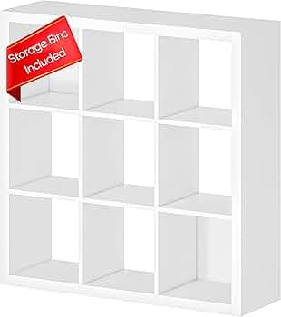 9 Cube Storage Organizer White, Wood Cube Storage with Bins, Modern Open Bookcase, Multifunctiona... | Amazon (US)