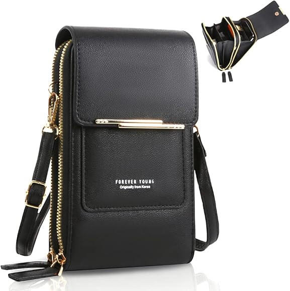 AISEN Anti-theft Leather Bag for Women Girls, Crossbody Handbags Wallets Leather Phone Purse with... | Amazon (UK)