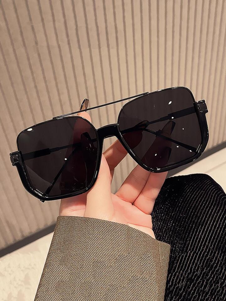 1pair Women Top Bar Geometric Frame Fashion Sunglasses For Summer Elegant | SHEIN