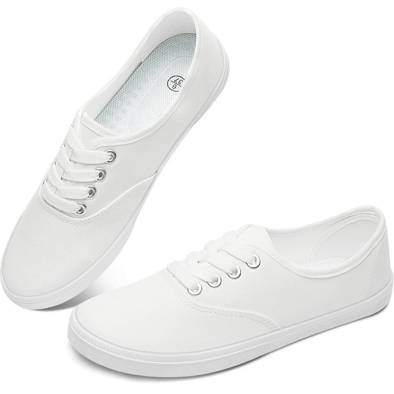 Obtaom women’s Canvas shoes, Comfortable Low top Fashion Sneakers ,Casual Lace up Womens Walkin... | Walmart (US)