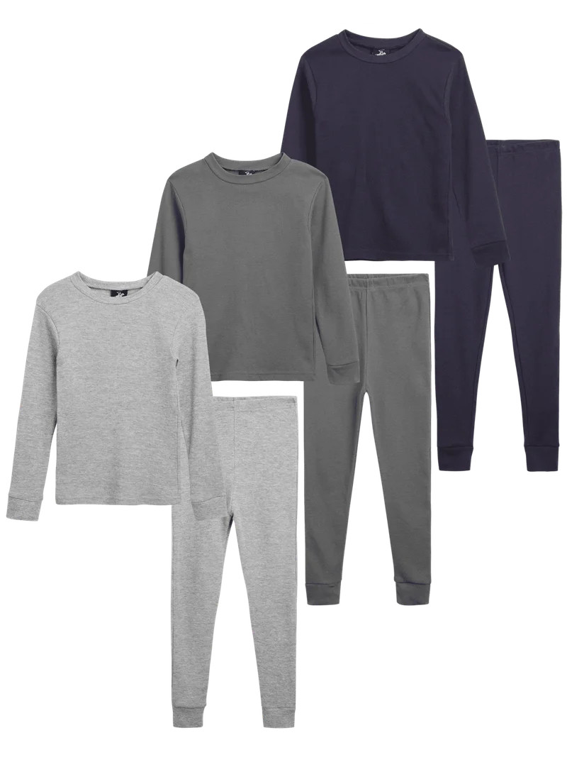Beverly Hills Polo Club Boys' Thermal Underwear - 6 Piece Waffle Knit Top and Long Johns (2T-18) | Walmart (US)