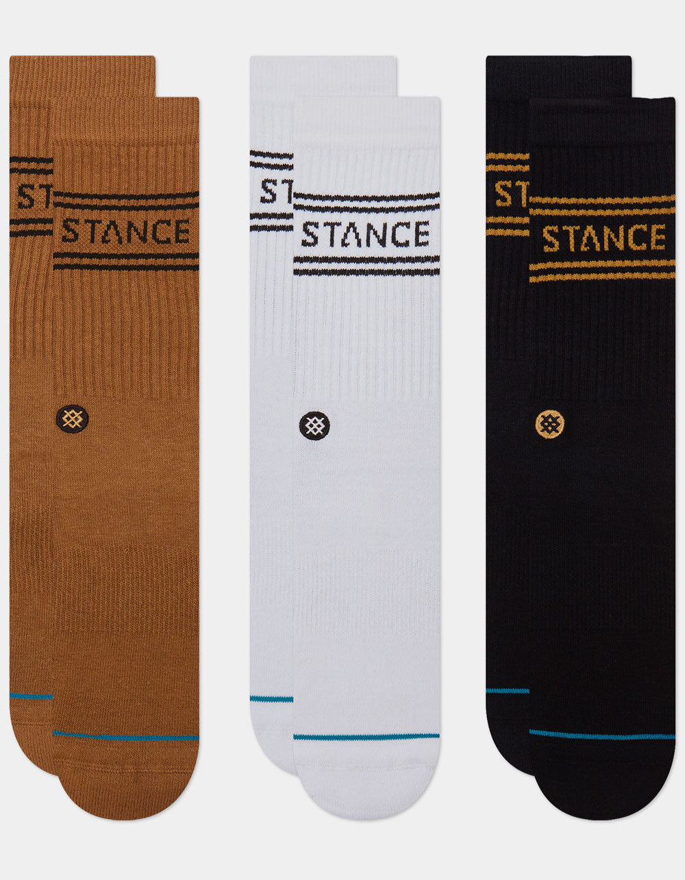 STANCE Basic 3 Pack Mens Crew Socks | Tillys
