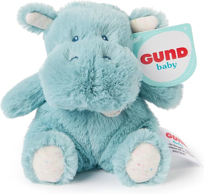 GUND Baby Oh So Snuggly Littles Hippo, Small Stuffed Animals, Hippo Stuffed Animal, Plush Toys fo... | Amazon (US)