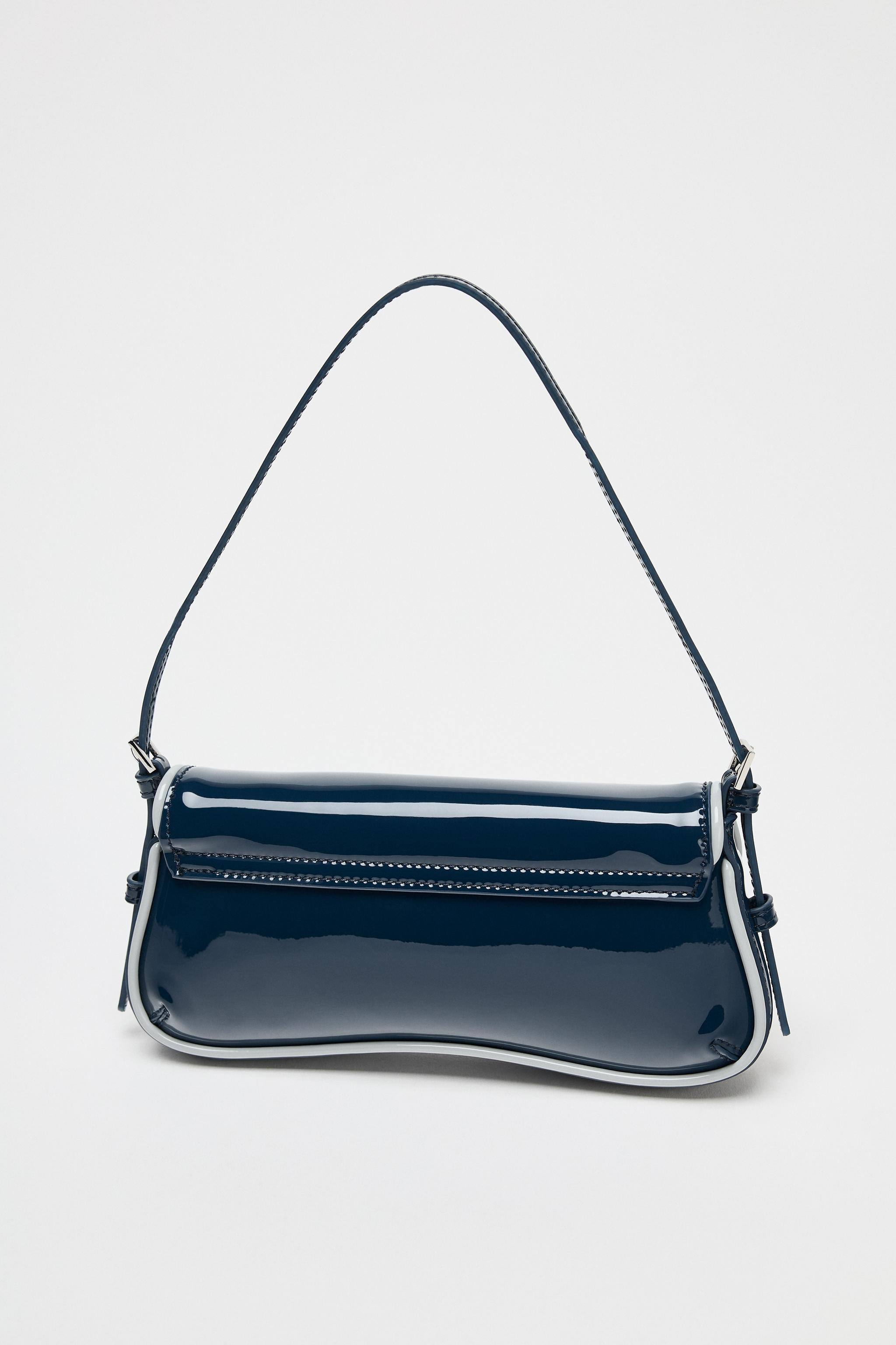 CONTRAST PATENT EFFECT SHOULDER BAG | Zara US