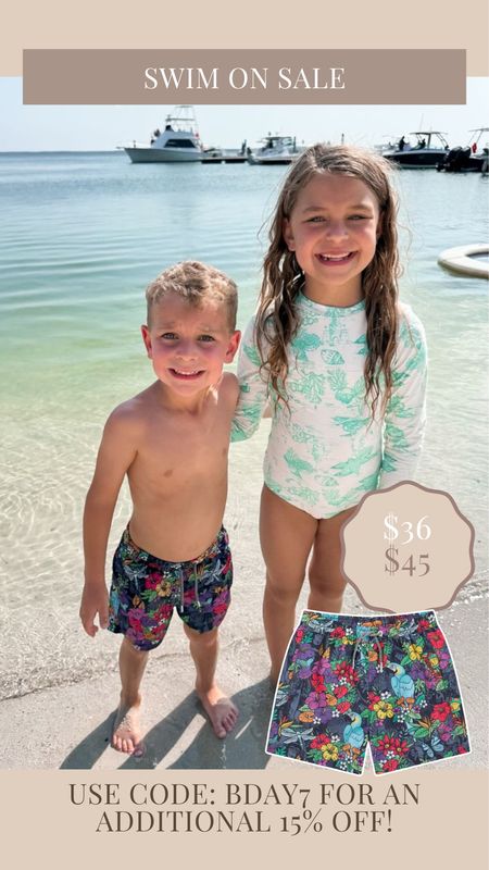 Brexton’s swim trunks are on sale now for only $36!! Don’t forget to use code: BDAY7 for an additional 15% off!!

Swimwear, on sale, swim, little boys swim, vacation style 

#LTKkids #LTKsalealert #LTKswim