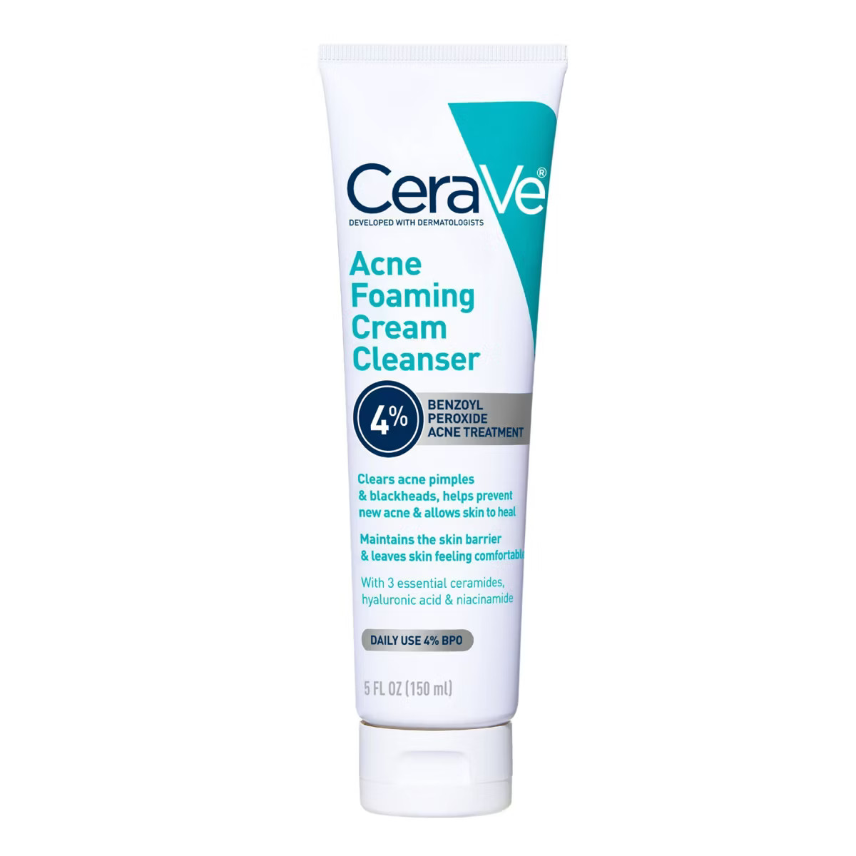 CeraVe Acne Foaming Cream Face Cleanser, Acne Treatment Face Wash - Fragrance-Free - 5oz | Target