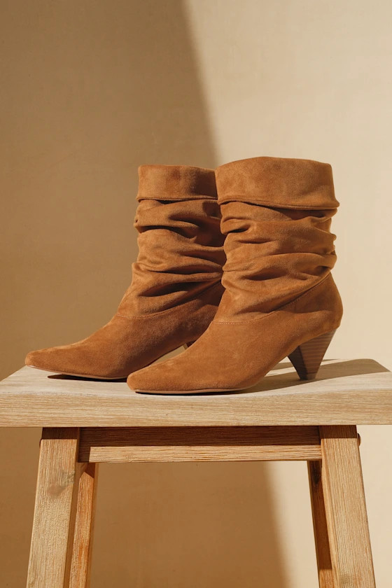 Carrie Tan Suede Slouchy Mid-Calf Boots | Lulus