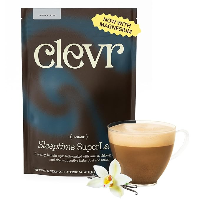 Clevr Sleeptime SuperLatte, Magnesium Sleep Drink with Ashwagandha, L-Theanine & Adaptogens, Caff... | Amazon (US)