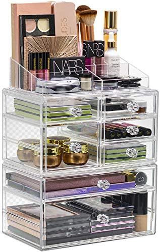 Sorbus Cosmetics Makeup and Jewelry Storage Case Display Set – Interlocking Drawers to Create Y... | Amazon (US)