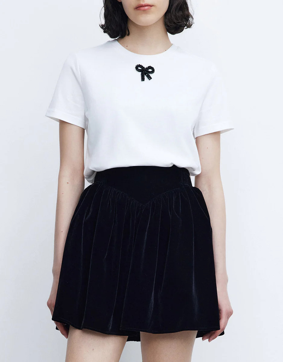 Tie Detail Fitted Tee | Urban Revivo