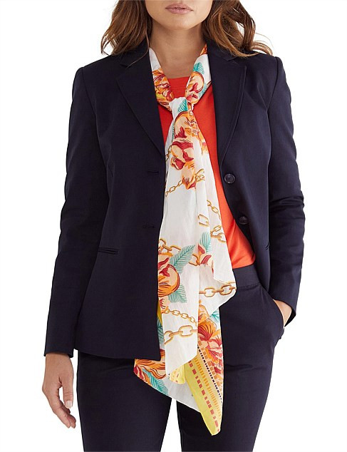 Peony Cotton Silk Scarf | David Jones (Australia & New Zealand)