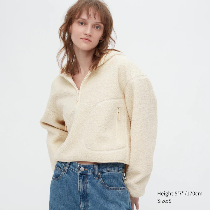 Windproof Outer Fleece Half-Zip Pullover Shirt | UNIQLO (US)