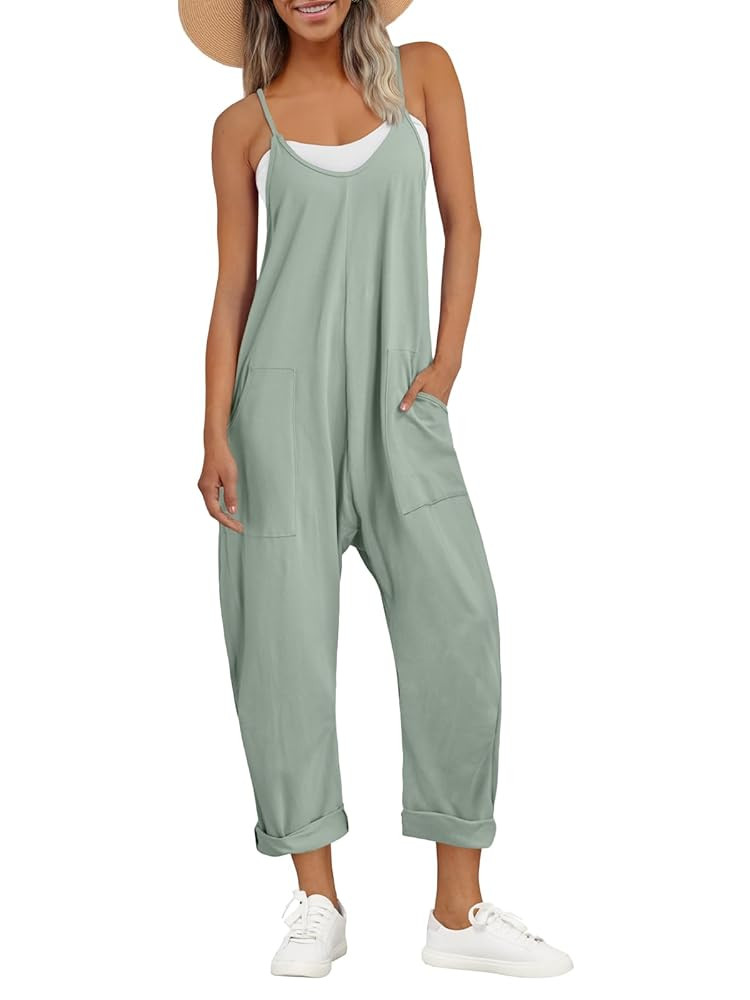 AUTOMET Jumpsuits for Women Casual Summer Outfits Rompers Comfy Beach Vacation Trendy Overalls Ju... | Amazon (US)