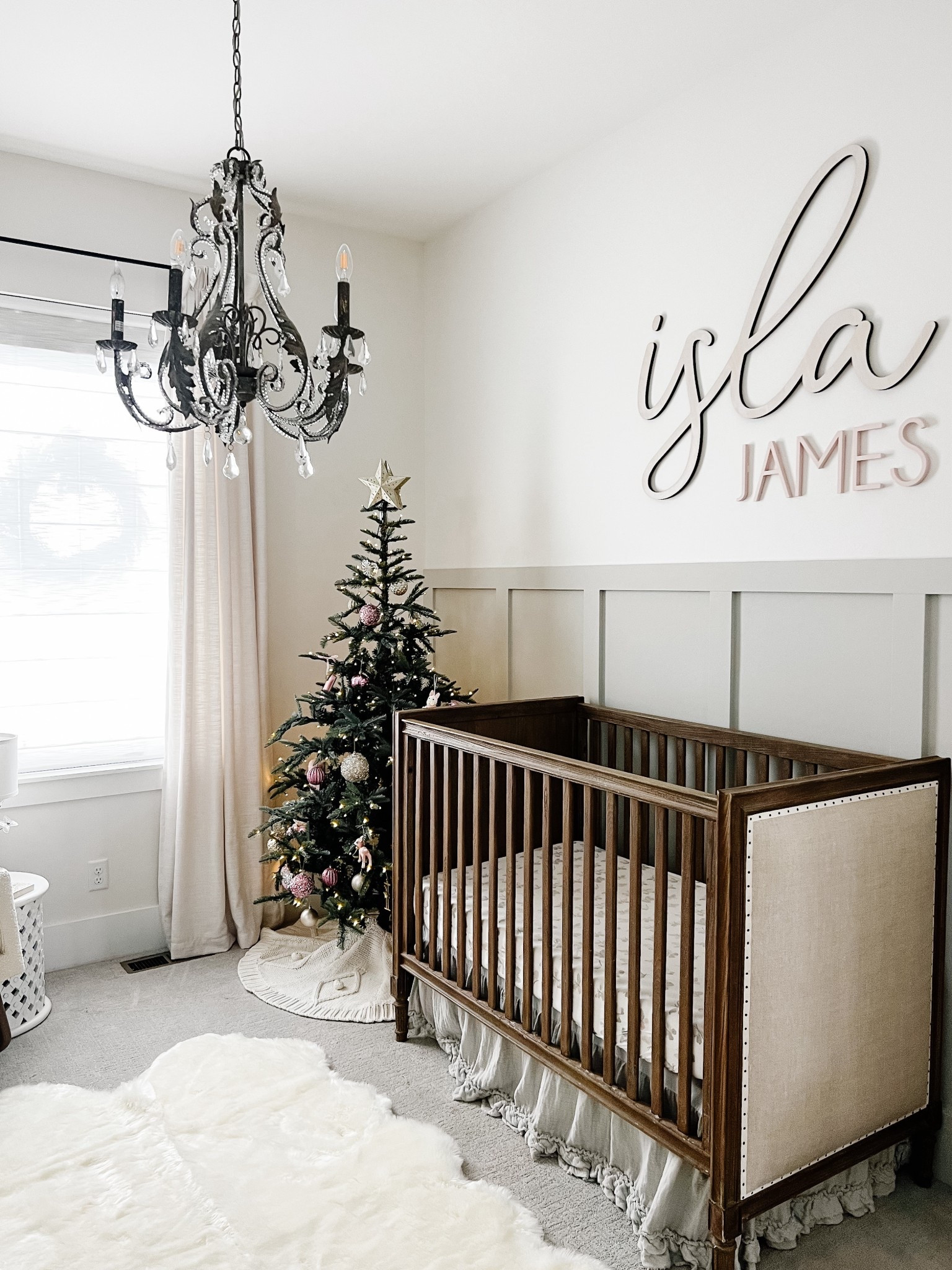 The sweetest little holiday nursery moment 🎄🤍 A classic wood crib, soft neutral layers, cozy faux fur rug, and the prettiest pink-and-gold Christmas tree make this space feel magical and timeless. It’s proof that you don’t have to sacrifice style when decorating for baby + the holidays.
I’ve linked all my nursery and holiday decor favorites so you can recreate this exact look—tap to shop ✨

#LTKhome #LTKnursery #LTKholiday #NurseryDecor #HolidayNursery #NeutralNursery #BabyRoomInspo #ClassicNursery #NurseryChristmas #ShopMyHome #DesignerLookForLess #NurseryEssentials
