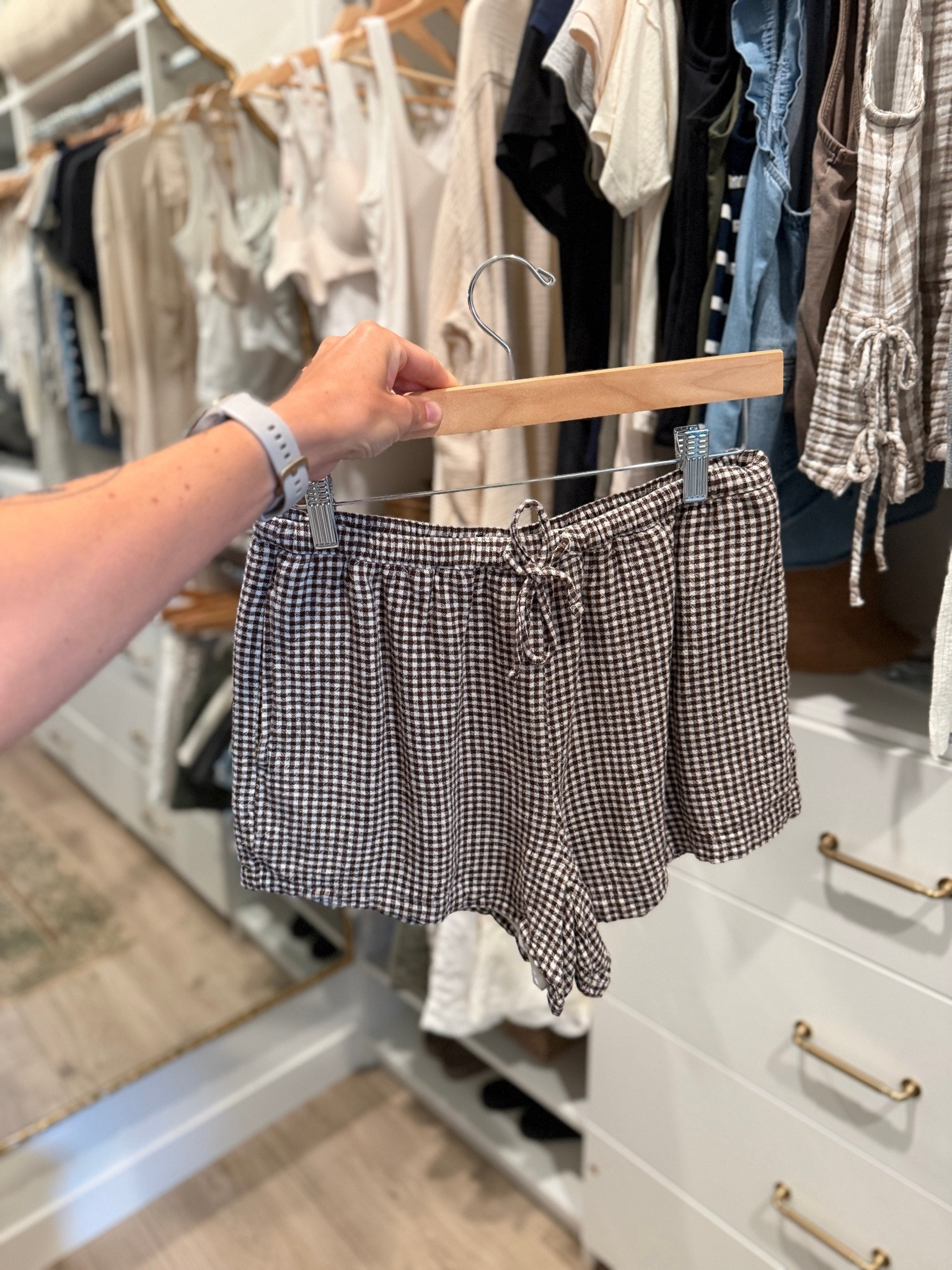 Gingham linen shorts are back in stock! Fit TTS.

#LTKootd #LTKmomlife #LTKSeasonal