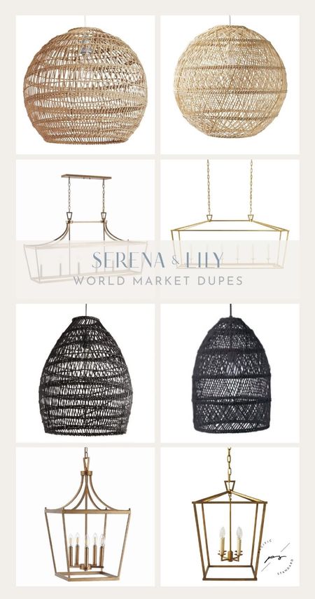 Serena and Lily #lookforless finds at finds World Market! Get the coastal look for a less and shop rattan accents, ceiling pendants, chandeliers, and much more #savevssplurge #serenaandlily #coastaldecor 

#LTKhome #LTKstyletip #LTKunder100