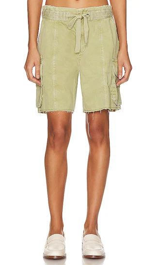 Slouchy Utility Twill Short in Light Olive | Revolve Clothing (Global)