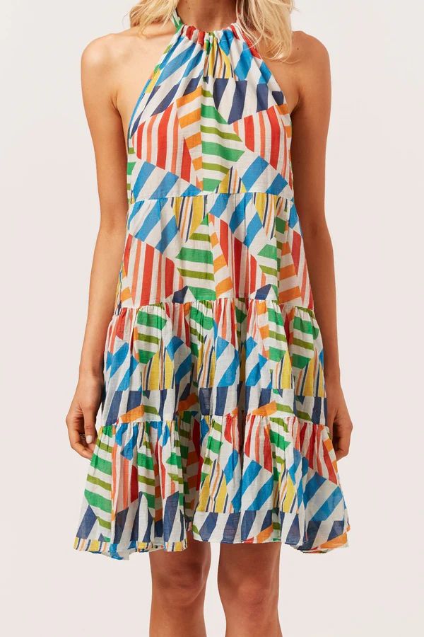 The Brianna Dress Broken Stripes Multi | Solid & Striped