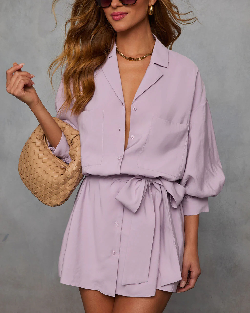 Brenna Blouson Sleeve Shirt Dress | VICI