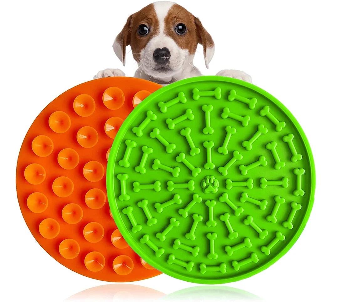 Dog Lick Mat, 2 Pack Silicone Lick Mat for Dogs, Slow Feeder Distraction Device with 37 Super Suc... | Walmart (US)