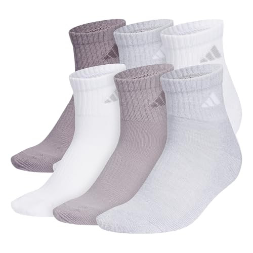 adidas Men's Women's Athletic Cushioned 6-Pack Quarter | Amazon (US)