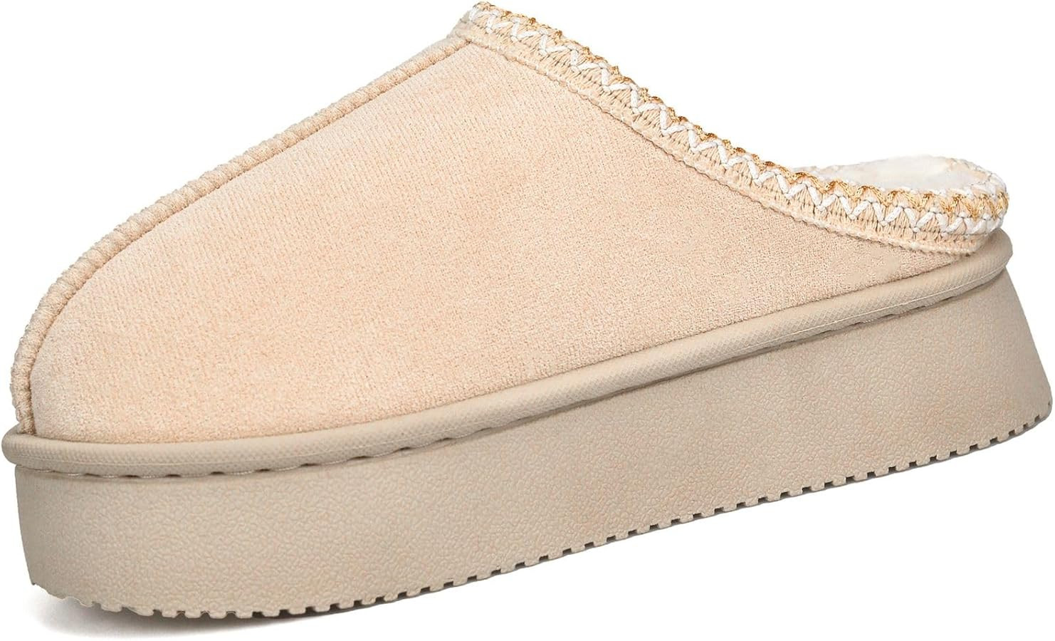 Plush Platform Slippers for Women & Men - Cozy Non-Slip Sole,Warm Fuzzy Lined House Shoes for Ind... | Amazon (US)