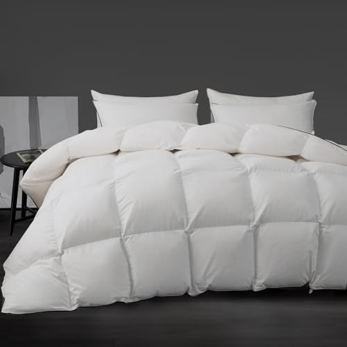 HYVIF Luxury White Down Fiber Comforter Twin/Twin XL Size - Medium Weight Duvet Insert for All Seasons - Ultra-Soft Hotel Collection Comforters, 40 Oz Fluffy Duvet (68x90) | Amazon (US)