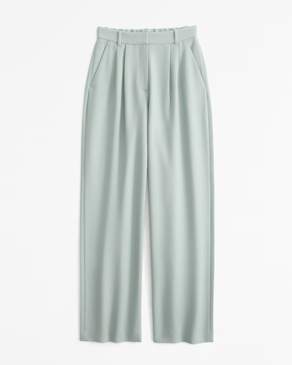 Women's Curve Love A&F Sloane Tailored Wide Leg Pant | Women's Bottoms | Abercrombie.com | Abercrombie & Fitch (US)