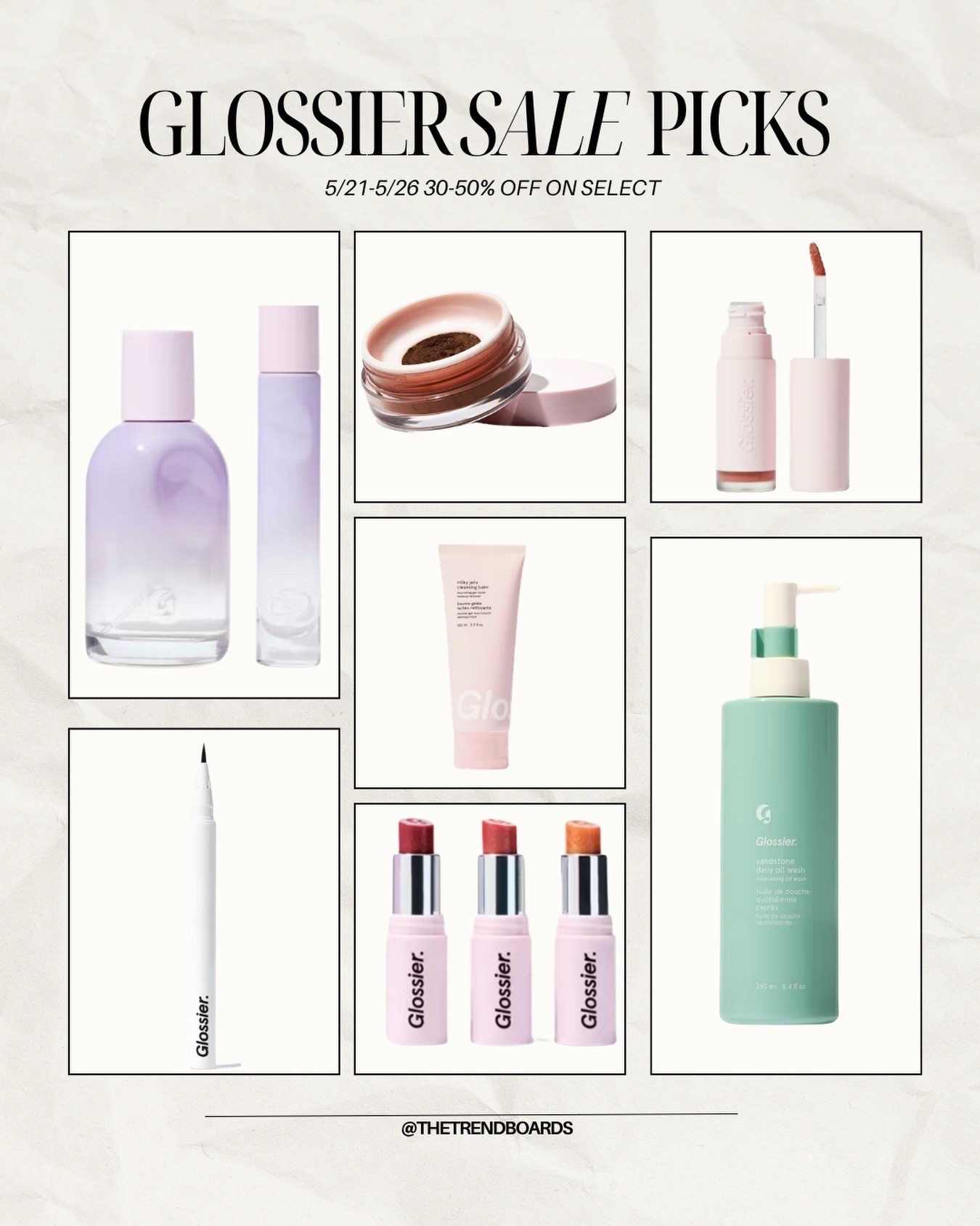 The Glossier Memorial Day sale is finally live 🤍

30-50% OFF select makeup + skincare from 5/21-5/26 and some of my favorite products are included 👀

If you’ve been wanting to try the clean girl makeup look, now is the perfect time to stock up on essentials ✨

#glossier #memorialdaysale #beautyfinds #cleanmakeup #ad