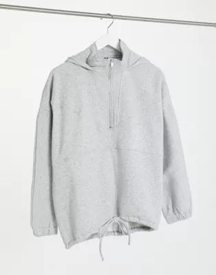 Pieces lounge half zip sweater in gray | ASOS (Global)