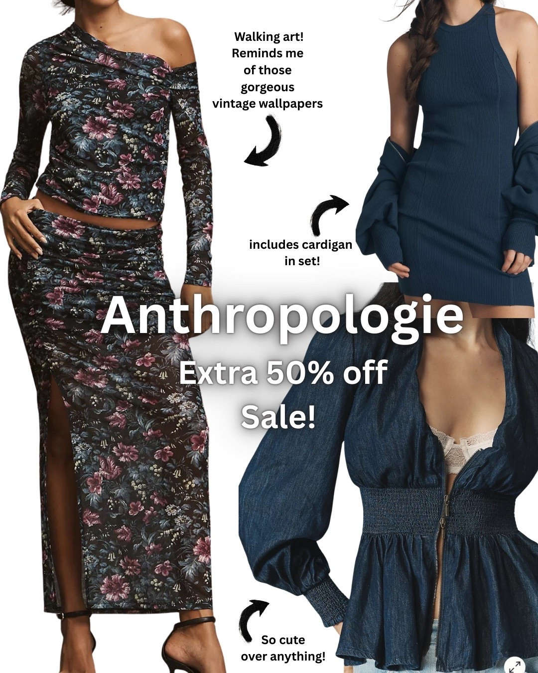 Anthropologie is having 50% off sale!! These items are so gorgeous! I really feel like the off the shoulder shirt and skirt set would be like walking in art. 😍

#anthropologie #sale

#LTKFindsUnder50 #LTKSaleAlert #LTKootd