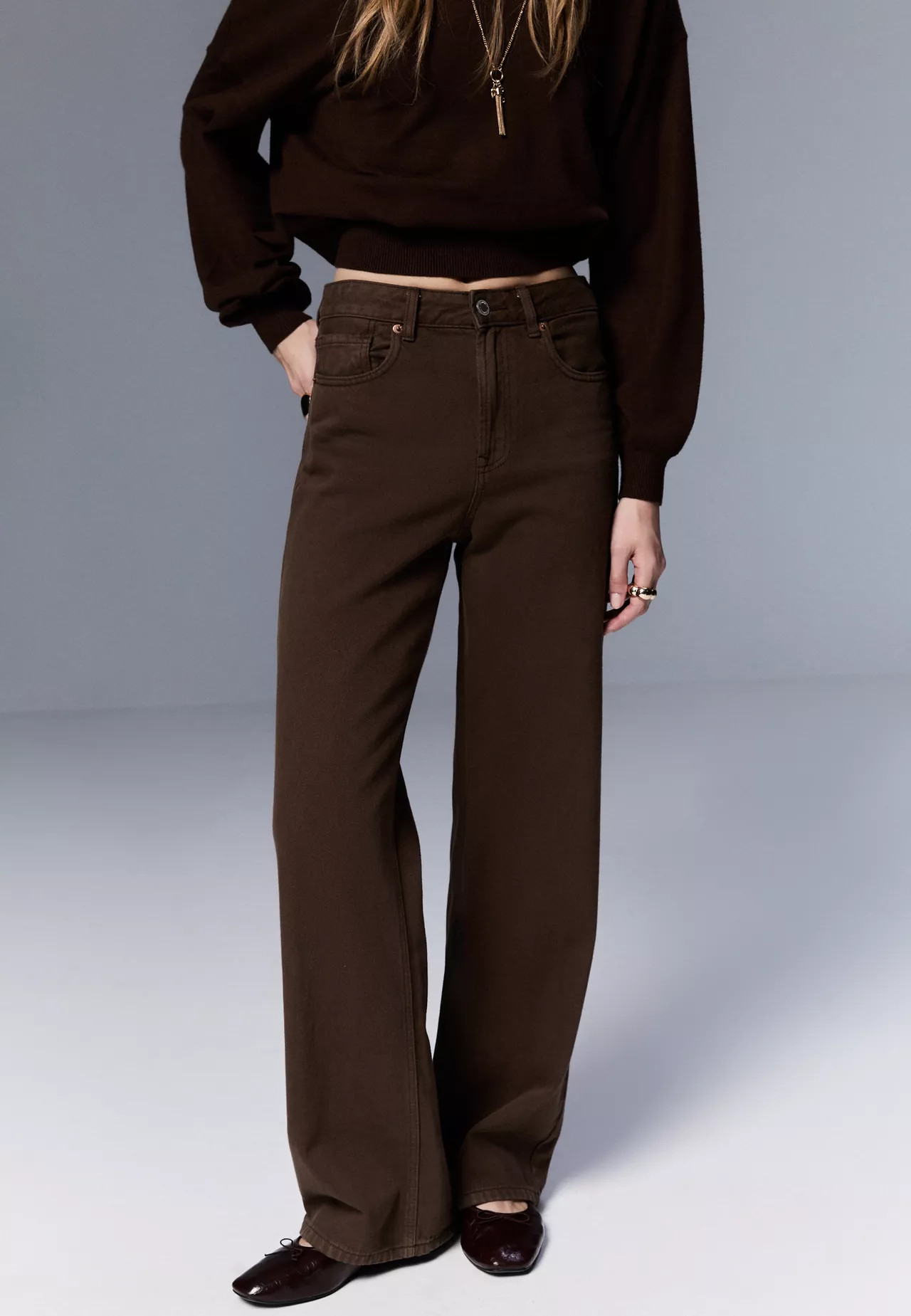 D92 Straight Wide Jeans - Women's New in | Stradivarius United Kingdom | Stradivarius (UK)