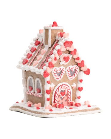 10in Led Valentines Gingerbread House | TJ Maxx