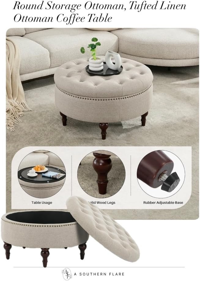 ESRADA Small Foot Stool Ottoman,Round Footrest,Bedside Step Stool,Small Round Stool,Foot Rest for... | Amazon (US)