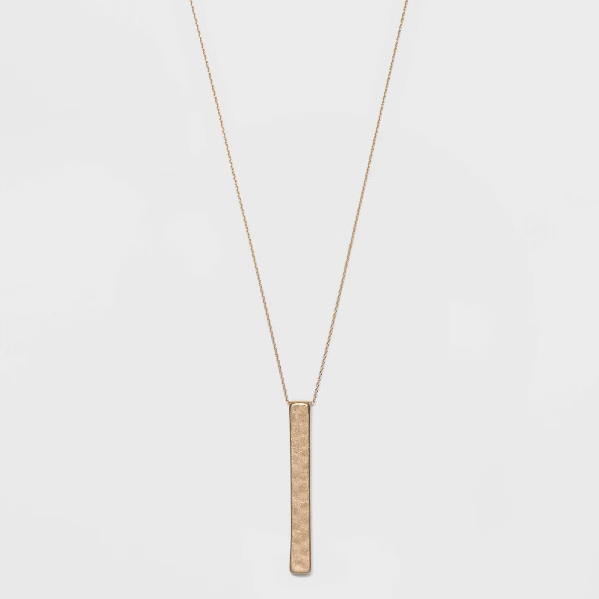 Hammered Bar Pendant Necklace - Universal Thread™ Antique Gold | Target
